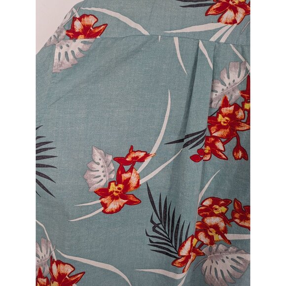 Rip Curl Hawaiian Shirt Button Up Men Size XL Standard Fit Floral Tropical Surf - Picture 4 of 9